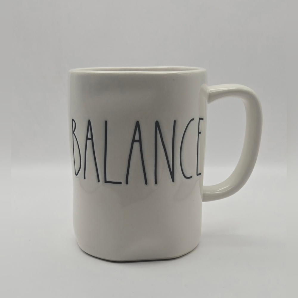 Rae Dunn “BALANCE” Ceramic Mug Minimalist Farmhouse Coffee Cup
